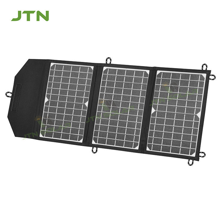 Kundenspezifisches Outdoor Camping ETFE 21W Klappbare Solarladegeräte Klappbare tragbare Solarzellen mit USB-Anschluss