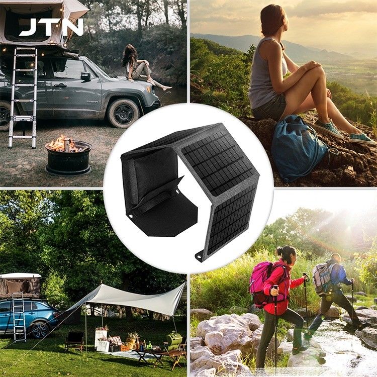 Aufklappbares Solarpanel-Ladegerät 24W/30W für Laptop und Telefon im Freien