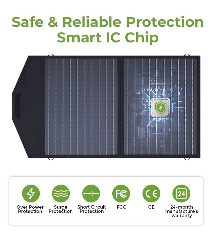 156.75mmx156.75mm Zellgröße PET Monokristalline Solarklappplatte 100w für Mobiltelefon