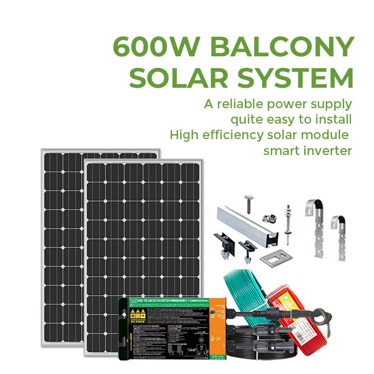 Dachmontage Mono Balkon Solarsystem 300W 375W 600W 800W Schwierigkeitsfreie Installation