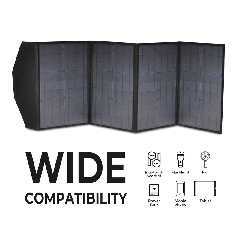 100 Watt Monozelle Vollschwarze Faltschranke mit PET/ETFE-Oberflächenmaterial